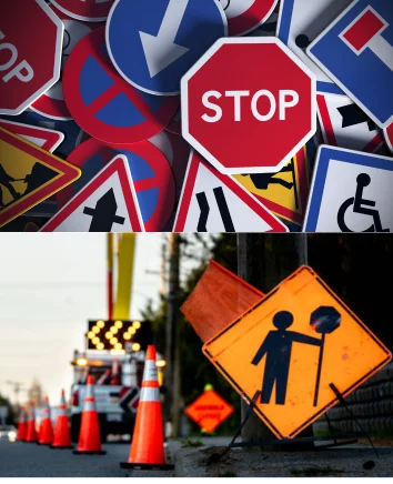 safety and road construction signs